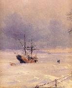 Ivan Aivazovsky Frozen Bosphorus Under Snow Germany oil painting artist